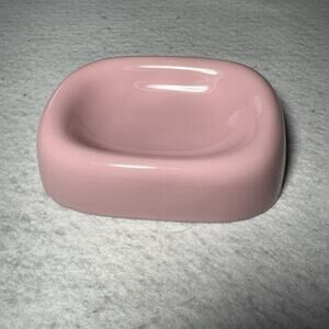 Vintage Ceramic Tea Rose Soap Dish Bathroom Accessories 90’s Decor